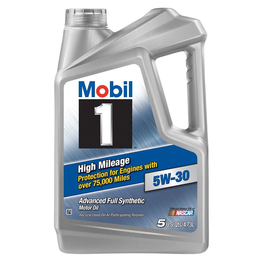 120769 – MOBIL Oil, SAE 5W-30 Full Synthetic High Mileage Motor Oil 5 Quart Jug Single